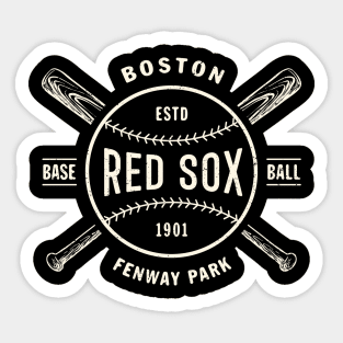 Boston Red Sox Bats & Ball by Buck Tee Original Sticker